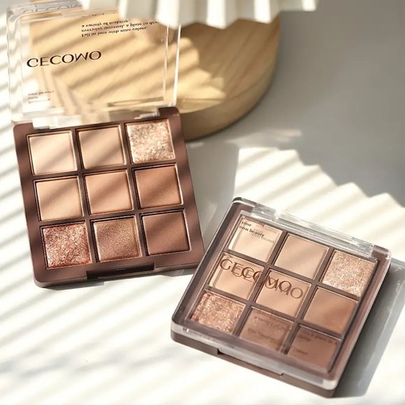 9 Colors Chocolate Eyeshadow Palette Matte Pearlescent Sequins Brighten Earth Co - Picture 2 of 5